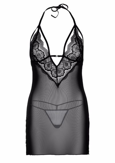 Комплект пеньюар + стрінги Daring Intimates, чорний, S/M | Зображення 3