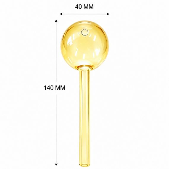 Стеклянная трубка Globe Long Oil Yellow | Зображення 1