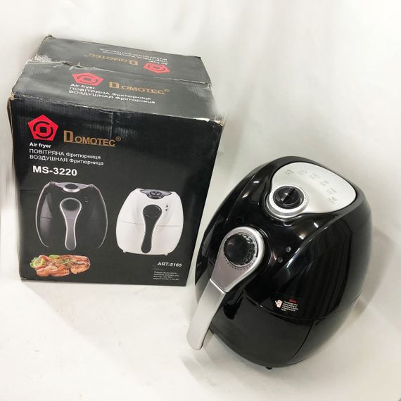 Аерофрітюрниця електрична для дому Domotec MS-3220 1300Вт 4.5л, Аеро-гриль для приготування фрі HX-10 | Зображення 4
