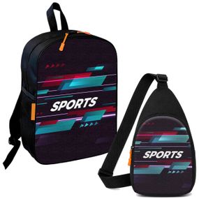 Набір Sport 2 в 1: дитячий рюкзак + сумка-слінг , для хлопчика та дівчинки 7–9 років (6110)