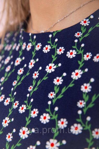 Стильна жіноча сукня з квітковим принтом сезон весна-літо колір темно-синій розмір L FG_00452 | Зображення 4