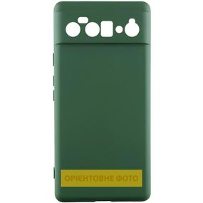 Чехол TPU GETMAN Liquid Silk Full Camera для Google Pixel 9 Черный / Black Зелений / Dark green