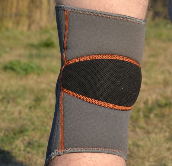 Наколенник Мадмакс MFA-297 Knee Support with Patella Stabilizer Dark Grey/Orange M | Зображення 5