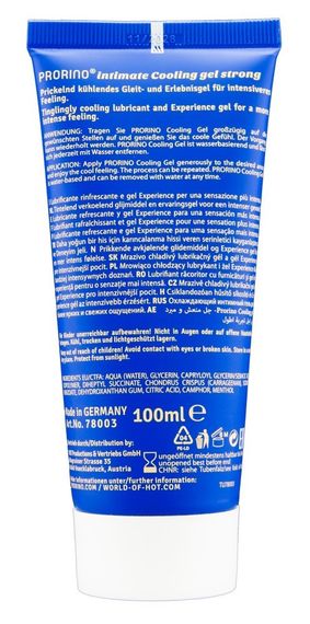 Інтимний гель Hot PRORINO Intimate Strong з ефектом охолодження, 100 мл Sex Aura | Зображення 2