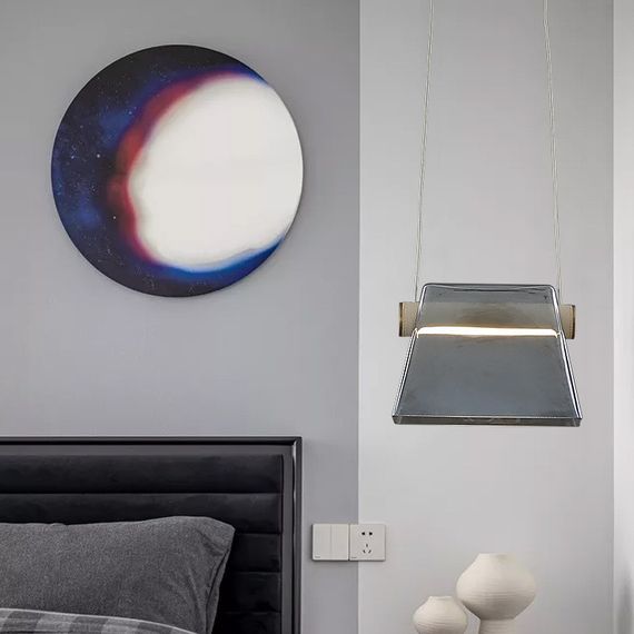 Люстра світлодіодна підвісна LED світильник для квартири на стелю лед 26414 Білий 30-150х21х10 см.