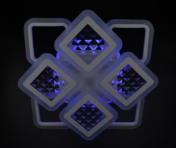 Люстра світлодіодна стельова LED світильник для квартири на стелю лед з пультом 26120 Білий 11х54х62 см. | Зображення 6