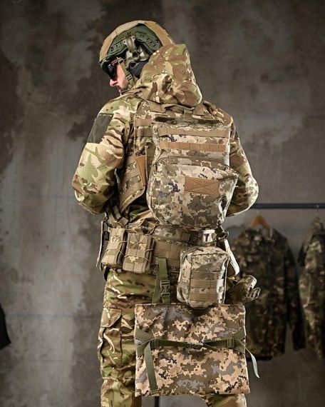 Плитоноска быстрый сброс +РПС в сборе  пиксель ПП7858 | Зображення 2