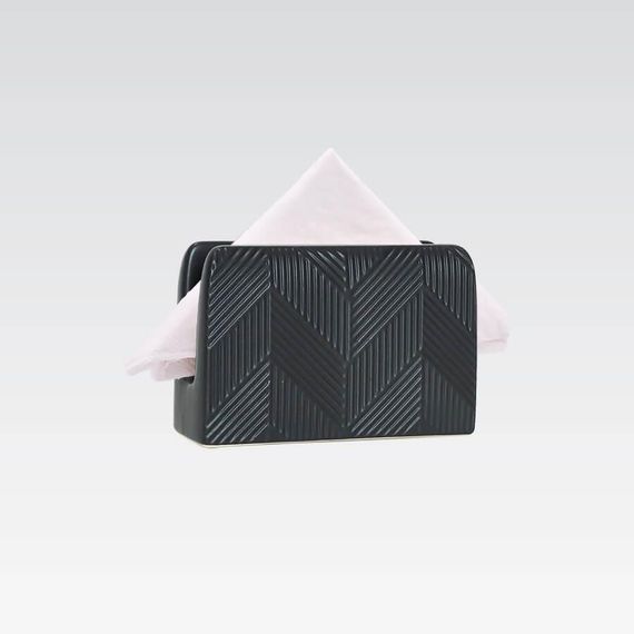 Салфетница керамическая Maestro MR-20003-44 Geometry Black настольная подставка для салфеток