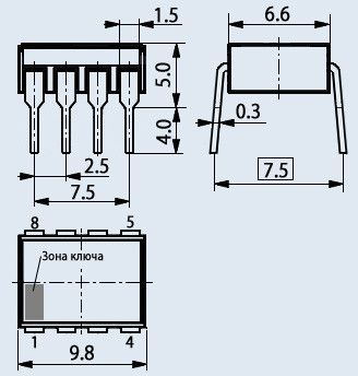 КР1006ВИ1 DIP-8 прецизійний інтегральний таймер (-40°C ...+70°C( | Зображення 1