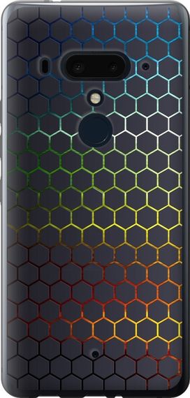 Чехол на HTC U12 Plus Переливающиеся соты "498u-1712-17620"
