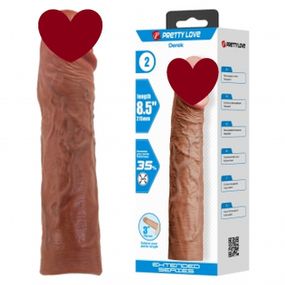 Подовжуюча насадка презерватив Pretty Love - Derek 8,5" Brown, BI-026269-1 Sex Aura
