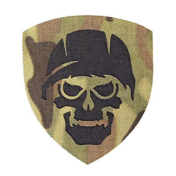 Шеврон Camotec Череп в касці (7*8) Multicam (9034)