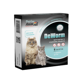 Антигельмінтик для кошенят та котів AnimAll VetLine DeWorm Cat