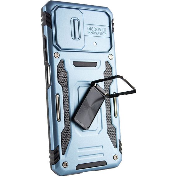 Ударостійкий чохол Camshield Army Ring для Xiaomi Poco X5 Pro 5G / Note 12 Pro 5G Силікон, Блакитний/Light Blue | Зображення 3