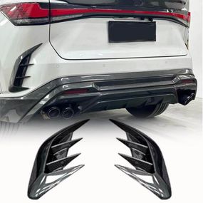 Накладка на задний бампер (карбон) для Lexus RX 2022- гг