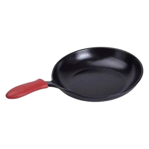 Чугунная сковорода с силиконовой ручкой Ø24,5 см для электрической и газовой плиты 1 л HP-1-13 | Зображення 1