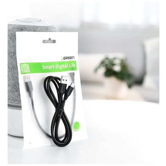 Дата кабель USB 2.0 AM to Type-C 3.0m 3.0A 18W US287 Black Ugreen (60826) | Зображення 1