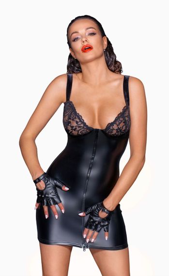Сукня з мокрим ефектом Noir Handmade F254 Powerwetlook mini-dress, L | Зображення 2