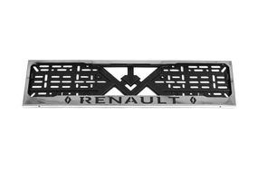 Рамка под номер хром Renault (1 шт, нержавейка) для Тюнинг Renault