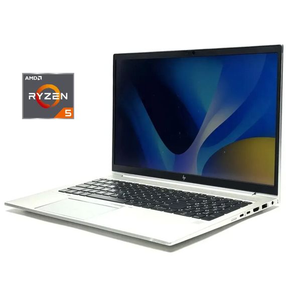 Ультрабук Б-клас HP EliteBook 855 G7 / 15.6" (1920x1080) IPS Touch / AMD Ryzen 5 Pro 4650U (6 (12) ядер по 2.1 - 4.0 GHz) / 8 GB DDR4 / 256 GB SSD / AMD Radeon RX Vega 6 Graphics / WebCam / Win 10 Pro б/в