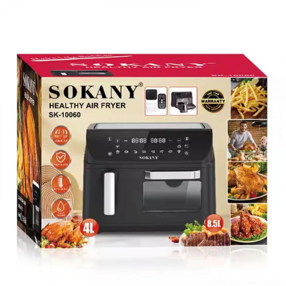 Аэрофритюрница Sokany SK-10060 с 2 чашами, сенсорное управление | Зображення 4