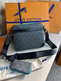 Месенджер сірий Louis Vuitton Trio Turquoise c859