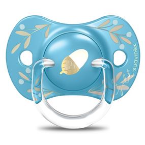 Пустышка Suavinex Gold Edition физиологическая, +18 мес. голубая (307862)