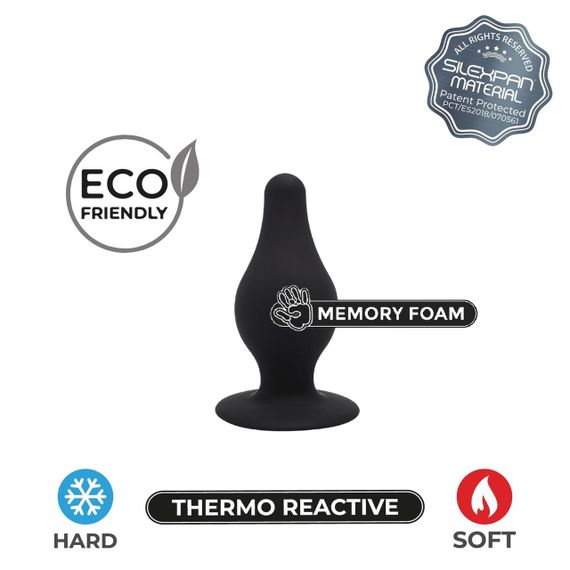 Анальна пробка подвійної густини SILEXD Thermo Reactive чорна, Medium Sex Aura | Зображення 4