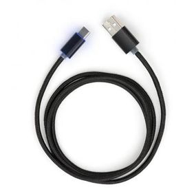 Дата кабель USB 2.0 AM to Type-C 1m LED black Vinga (VCPDCTCLED1BK) (VCPDCTCLED1BK)