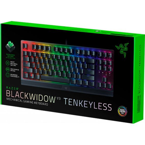 Клавіатура Razer BlackWidow V3 TKL Razer Green RU (RZ03-03490700-R3R1) | Зображення 1