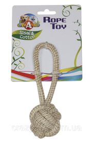 Игрушка для собак Croci канат грейфер мяч с ручкой 5х17 см С6098330