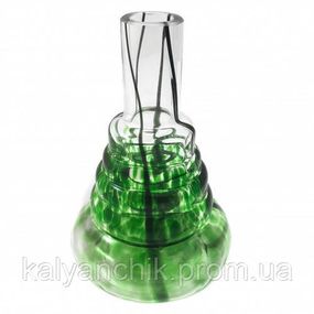 >Колба Amy мини под резьбу зеленая с разводами