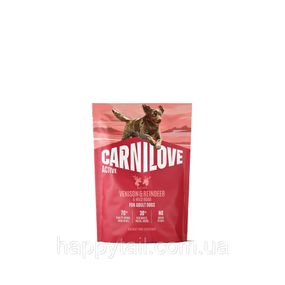 Сухий корм для активних собак Carnilove Active Venison, Reindeer & Wild Boar 1.5 кг (оленина, північний олень та дикий кабан беззе