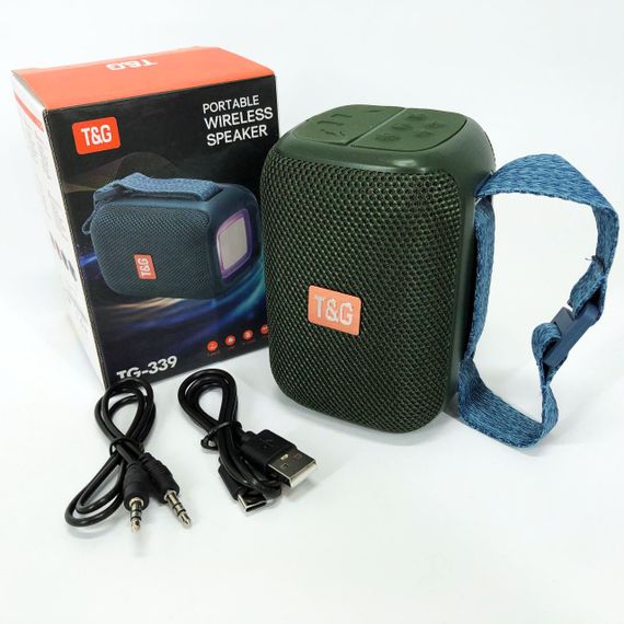 Портативная Bluetooth колонка TG339 5W с RGB подсветкой. BC-146 Цвет: зеленый | Зображення 9