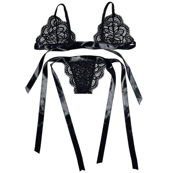 Еротичний комплект Babydoll 42 Чорний 5168-4 | Зображення 4
