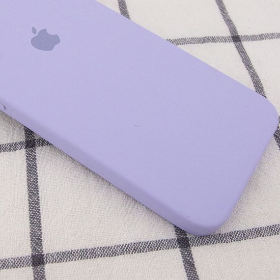 Чехол Silicone Case Square Full Camera Protective (AA) для Apple iPhone 7 / 8 / SE (2020) (4.7") Сиреневый / Dasheen | Зображення 1
