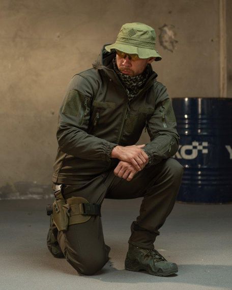 Демісезонний тактичний костюм софтшол Softshell ROCKET олива НП4862 | Зображення 2