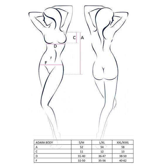 Боді монокіні Passion ADARA BODY red, L/XL | Зображення 2