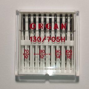Голки швейні універсальні ORGAN №70/80/90/100 пластиковий бокс 10 штук для побутових швейних машин (6501)