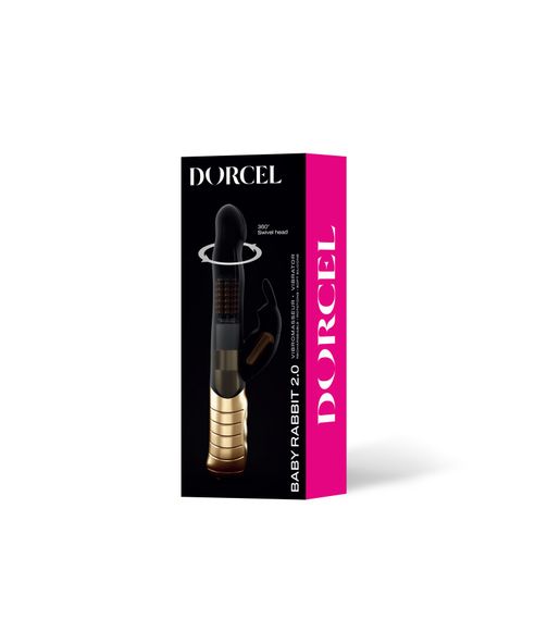 Вібратор-кролик Dorcel Baby Rabbit Gold 2.0 з перлинним масажем і головкою, що обертається | Зображення 6