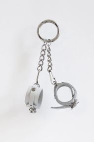 Брелок із пряжкою Feral Feelings Наручники, Білий