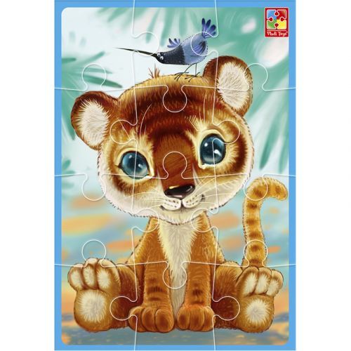 Мягкие пазлы А5 "Тигренок" (12 элем)