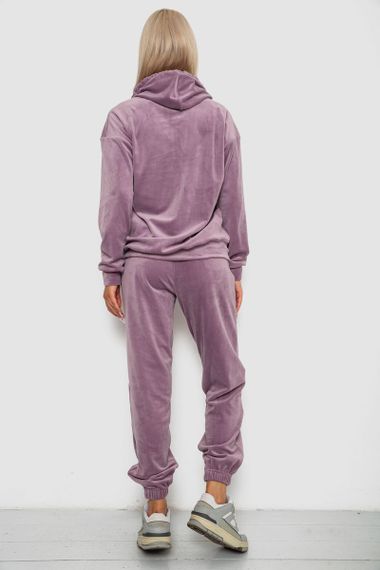 Спортивный костюм женский велюровый, цвет пудровый, 241R1530-5 | Зображення 3