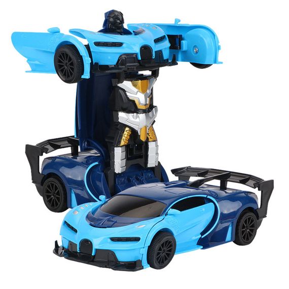 Машинка - трансформер на радіокеруванні Bugatti Robot Car Автобот з пультом | Зображення 1