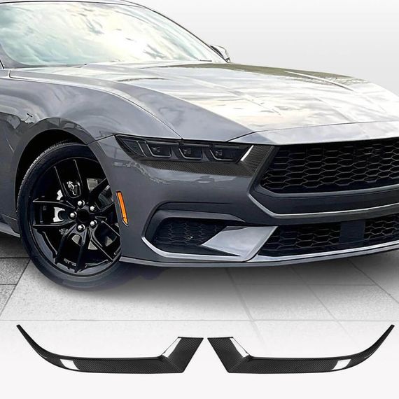 Накладки на протитуманки (Карбон) для Ford Mustang 2024- рр