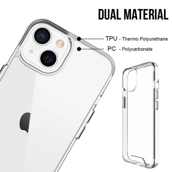 Чохол TPU Space Case transparent для Apple iPhone 15 (6.1") Прозорий | Зображення 3