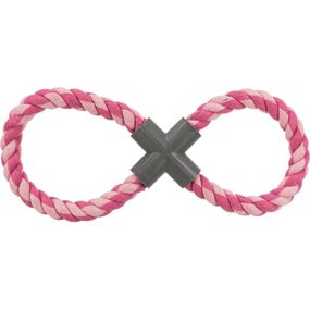 Іграшка Trixie для собак Канат-вісімка плетений з пластиковою хрестовиною текстиль 35 см