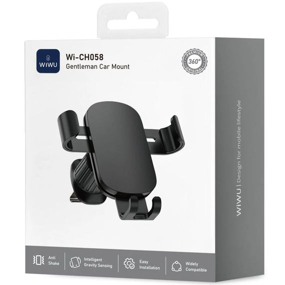 Автотримач WIWU CH058 Gentleman (air outlet) Black | Зображення 1
