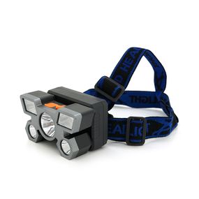 Налобний ліхтарик Voltronic MJ 2022,3 led 3W, 2 Led Cob, 4 режими, корпус-пластик, водостійкий, ip44, живлення АКБ вбудований ААА, USB micro кабель, 6500K, BOX