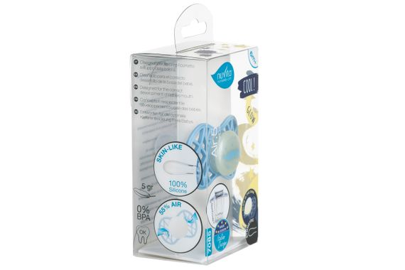 Пустышка симметрическая Nuvita NV7085 Air55 Cool 6m+ &quot;усы&quot; светящаяся в темноте голубая (NV7085GDB) | Зображення 3